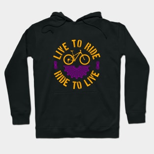 Live to ride Bycicle, Ride to live cassette and mountain bike Hoodie
